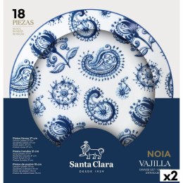 Naczynia Santa Clara Noia 18 Części Porcelana Okrągła (2 Sztuk)