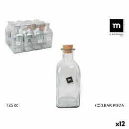 Kryztałowa butelka La Mediterránea Medi Korek 725 ml (12 Sztuk)