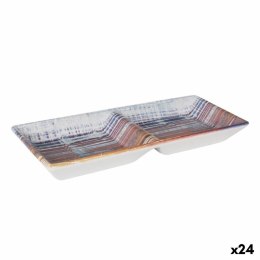 Tacka do przekąsek La Mediterránea Boreal 2 Przegródki 25 x 11 x 3 cm (24 Sztuk)