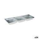 Tacka do przekąsek La Mediterránea Dalian 3 Przegródki 26 x 8,5 x 3,3 cm (24 Sztuk)