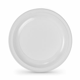 Zestaw talerzy wielokrotnego użytku Algon Okrągły Biały Plastikowy 22 x 22 x 1,5 cm (24 Sztuk)