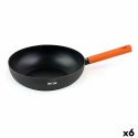 Patelnia Wok Quttin Gastro Czarny Pomarańczowy 47 x 29 x 8 cm (6 Sztuk)