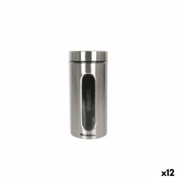 Soik Quttin Przezroczysty Srebrzysty Szkło Stal 1,5 L 10 x 10 x 22,8 cm (12 Sztuk)