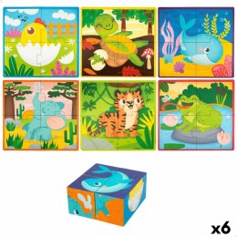 Puzzle 3D Lisciani 4 Części 22 x 23 x 1 cm (6 Sztuk) zwierzęta