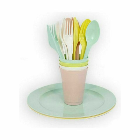 Zestaw Obiadowy Dem 20 Części Wielokolorowy Picnic (12 Sztuk)