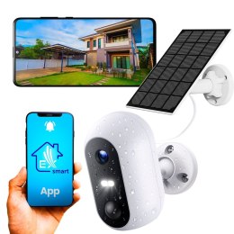 Extralink Smart Life SolarEye | Kamera zewnętrzna z panelem solarnym | bezprzewodowa, Full HD 1080p, Wi-Fi, akumulator 5200mAh, 