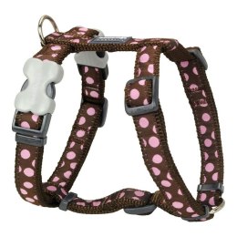 Szelki dla psa Red Dingo Style Różowy Brązowy Kropki 25-39 cm