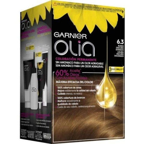 Farba bez Amoniaku Garnier Olia Ciemny Złoty Blond Nº 6.3-rubio oscuro dorado Nº 6,3 Rubio Oscuro Dorado Lote (1 Sztuk)