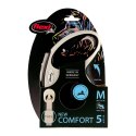 Smycz dla psa Flexi New Comfort M Tape 5 m Czarny M