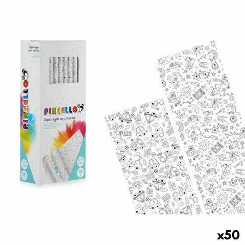 Papier Prezentowy Pincello 0,7 x 1,5 m Pojazdy Kosmita (50 Sztuk)
