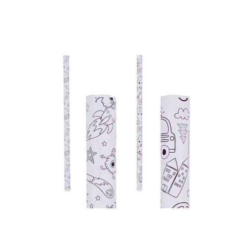 Papier Prezentowy Pincello 0,7 x 1,5 m Pojazdy Kosmita (50 Sztuk)