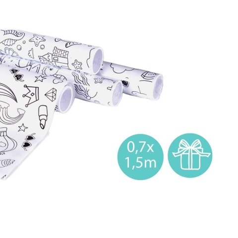 Papier Prezentowy Pincello Biały 70 x 150 cm (50 Sztuk)