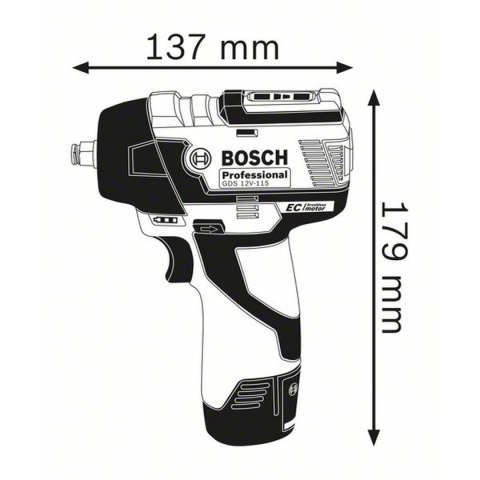 Klucz udarowy BOSCH Professional GDS 12V-115 12 V 115 Nm