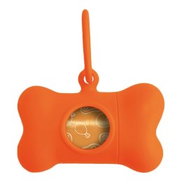 Dozownik torebek dla zwierząt United Pets Bon Ton Neon Pies Pomarańczowy (8 x 4,2 x 5 cm)