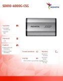 Dysk SSD External SD810 4TB USB3.2C 20Gb/s srebrny