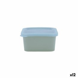 Kwadratowe pudełko na lunch z pokrywką Quid Inspira 430 ml Niebieski Plastikowy (12 Sztuk)