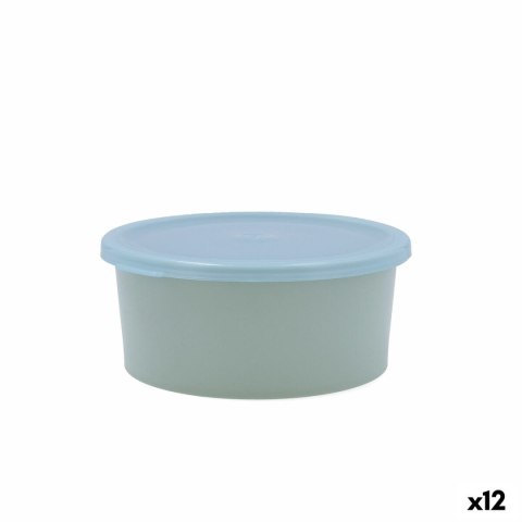 Okrągłe pudełko na lunch z pokrywką Quid Inspira 760 ml Kolor Zielony Plastikowy (12 Sztuk)