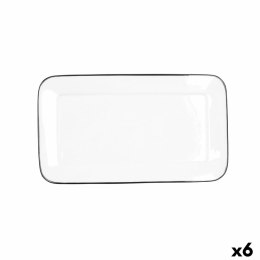 Tacka do przekąsek Quid Gastro Biały Ceramika 31 x 18 cm (6 Sztuk)