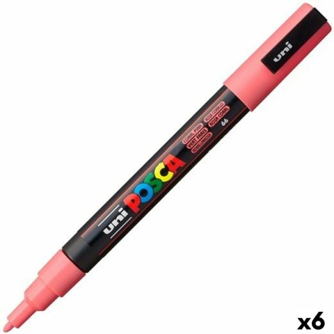 Marker POSCA PC-3M Coral Różowy (6 Sztuk)