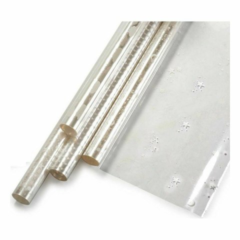 Papier Prezentowy Biały Przezroczysty 70 x 500 cm Nadruk (60 Sztuk)