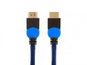 Kabel HDMI 2.0 niebiesko-czarny 3m, GCL-05