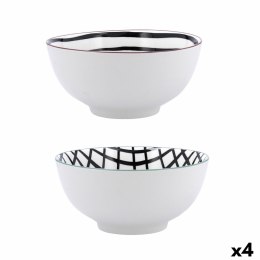 Zlewnia Bidasoa Zigzag Wielokolorowy Ceramika 20 x 20 x 5 cm (4 Sztuk)