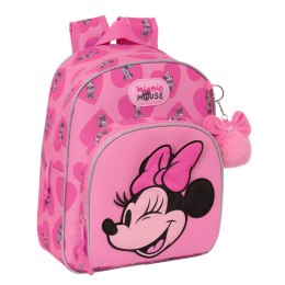 Plecak szkolny Minnie Mouse Loving Różowy 28 x 34 x 10 cm