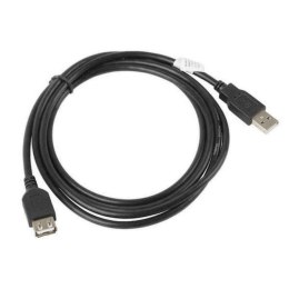 Kabel z rozgałęźnikiem USB Lanberg Kontakt Męski/Kontakt Żeński 480 Mb/s Czarny - 1,8 m