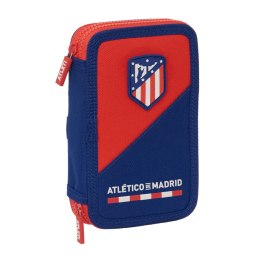 Piórnik Podwójny Atlético Madrid Niebieski Czerwony 12.5 x 19.5 x 4 cm (28 Części)