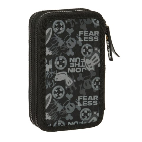 Piórnik Podwójny Paul Frank Join the fun Czarny 12.5 x 19.5 x 4 cm (28 Części)