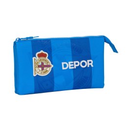 Piórnik Potrójny R. C. Deportivo de La Coruña Niebieski 22 x 12 x 3 cm