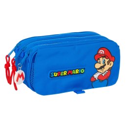 Piórnik Podwójny Super Mario Play Niebieski Czerwony 21,5 x 10 x 8 cm