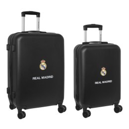 Komplet walizek Real Madrid C.F. + mediano 24 WÓZEK Granatowy 40 x 63 x 26 cm (2 Części)