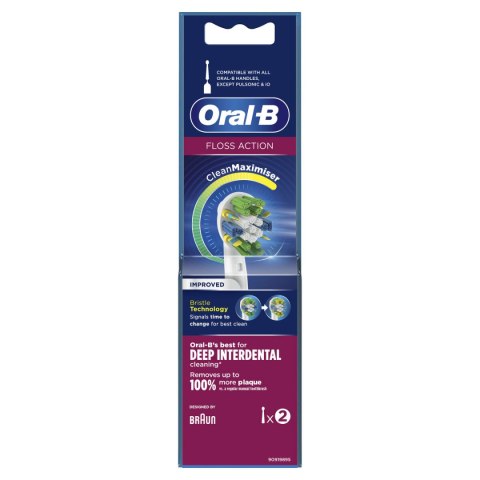 Główka do Szczoteczki do Zębów Oral-B Floss Action Biały 2 Sztuk