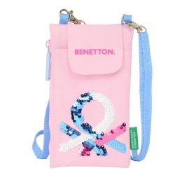 Portfel Benetton Pink Torebka na telefon komórkowy Różowy