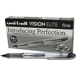 Długopis z płynnym atramentem Uni-Ball Vision Elite UB-200 Czarny 0,6 mm (12 Części)