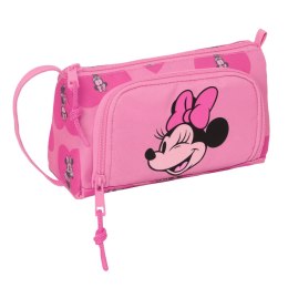 Etui szkolne z akcesoriami Minnie Mouse Loving Różowy 20 x 11 x 8.5 cm (32 Części)