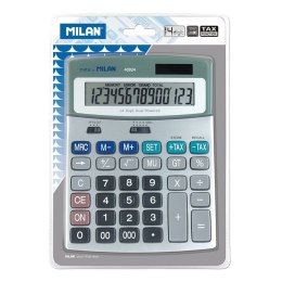 Kalkulator Milan Biały Srebrzysty Metal 18,5 x 14 x 2 cm