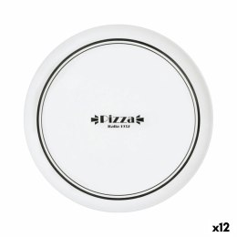 Talerz do pizzy Luminarc Firend's Time Bistro Biały Czarny Szkło Ø 32 cm (12 Sztuk)