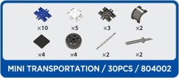 Klocki konstrukcyjne CLICFORMERS - Zestaw 30 el. - Transportowce ( 4 w 1)