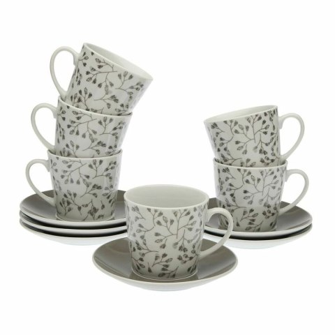 Zestaw filiżanek i talerzyków Versa Oxford Porcelana 9 x 14 x 14 cm 10,5 x 8 x 6 cm 14 x 14 x 2 cm (12 pcs)