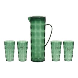 Glasses and pitcher set EDM 827051 Plastik z recyklingu Kolor Zielony 5 Części