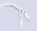 CB-SCL2 White silikonowy kabel Lightning-USB C | USB Power Delivery USB-PD | 1.8m | 27W | 3A | MFi Apple