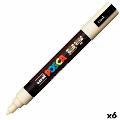 Mazaki POSCA PC-5M Kość słoniowa (6 Części) (6 Sztuk)