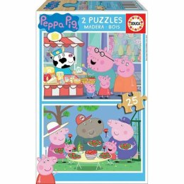 Zestaw 2 Puzzli Peppa Pig Cosy corner 25 Części 26 x 18 cm