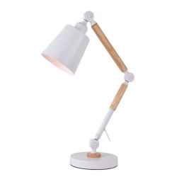 Lampka Biurkowa EDM Biały Metal 60 W E27 Ø 18 x 53 cm