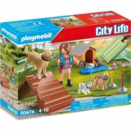 Playset Playmobil City Life Pies Trening 70676 (37 pcs)