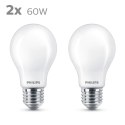 Żarówka LED Philips Classic Standard 60 W Biały E E27 (2700 K) (2 Sztuk)