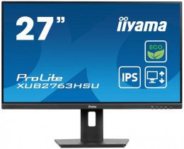 Monitor 27 cali ProLite XUB2763HSU-B1 IPS,100HZ,ECO,3ms,SLIM,HDMI,DP,2x USB3.22x2W,HAS(150mm),TCO,EPEAT