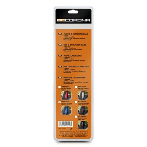 Poduszki na Pas Bezpieczeństwa Sparco INT50005 Aksamit Niebieski